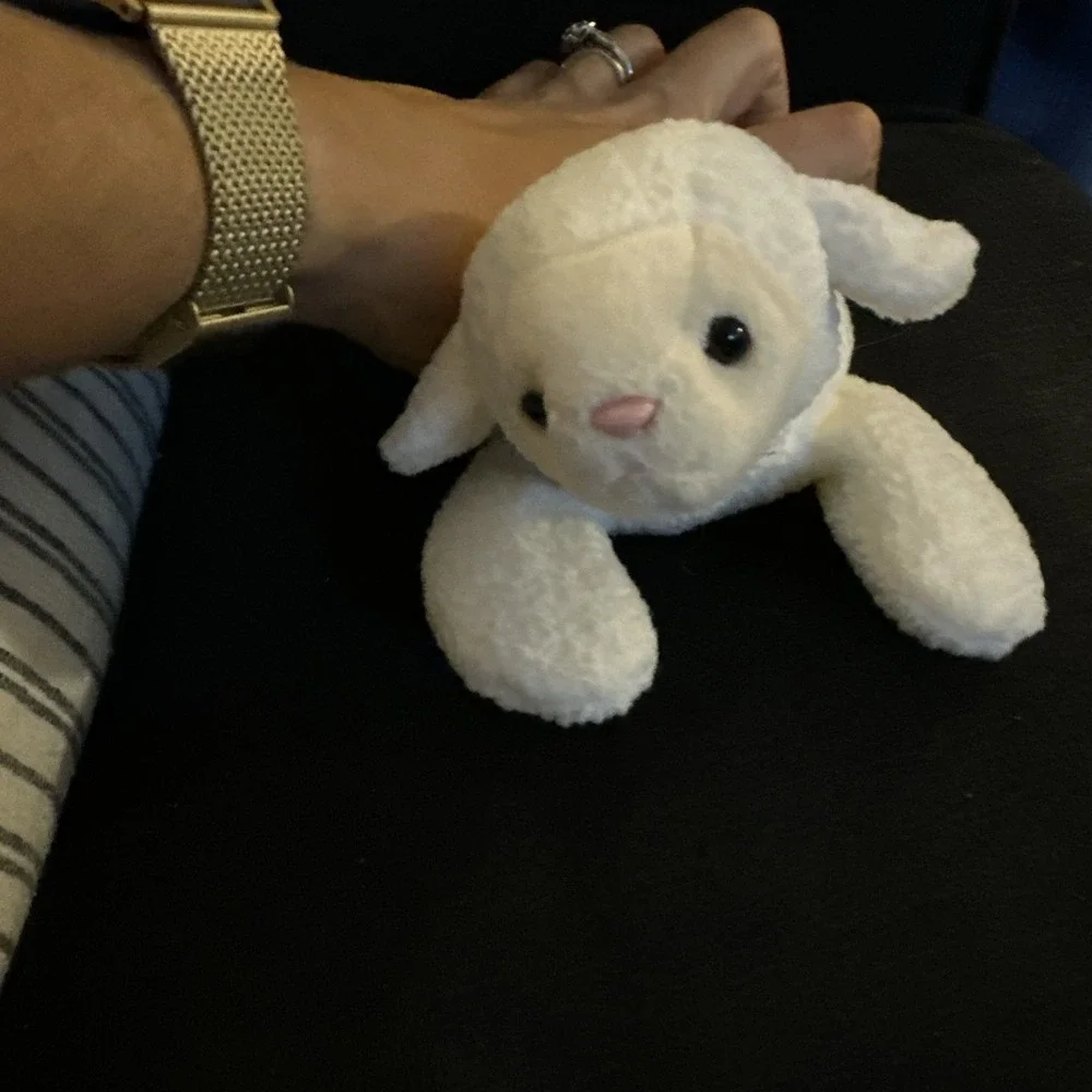 Ty Beanie Baby Fleece Lamb Beanbag Plush No Tag -